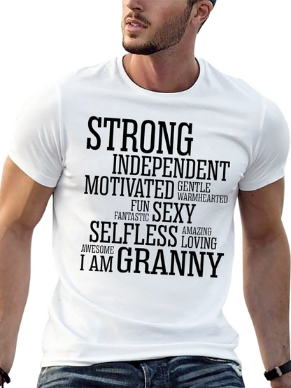 Strong Granny Graphic Tee - Empowering Womens T-Shirt