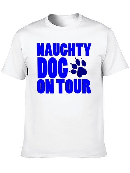 Naughty Dog On Tour T-Shirt Mens Black Tee