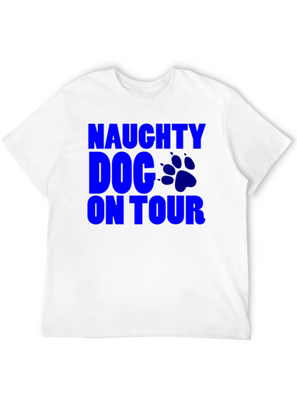 Naughty Dog On Tour T-Shirt Mens Black Tee