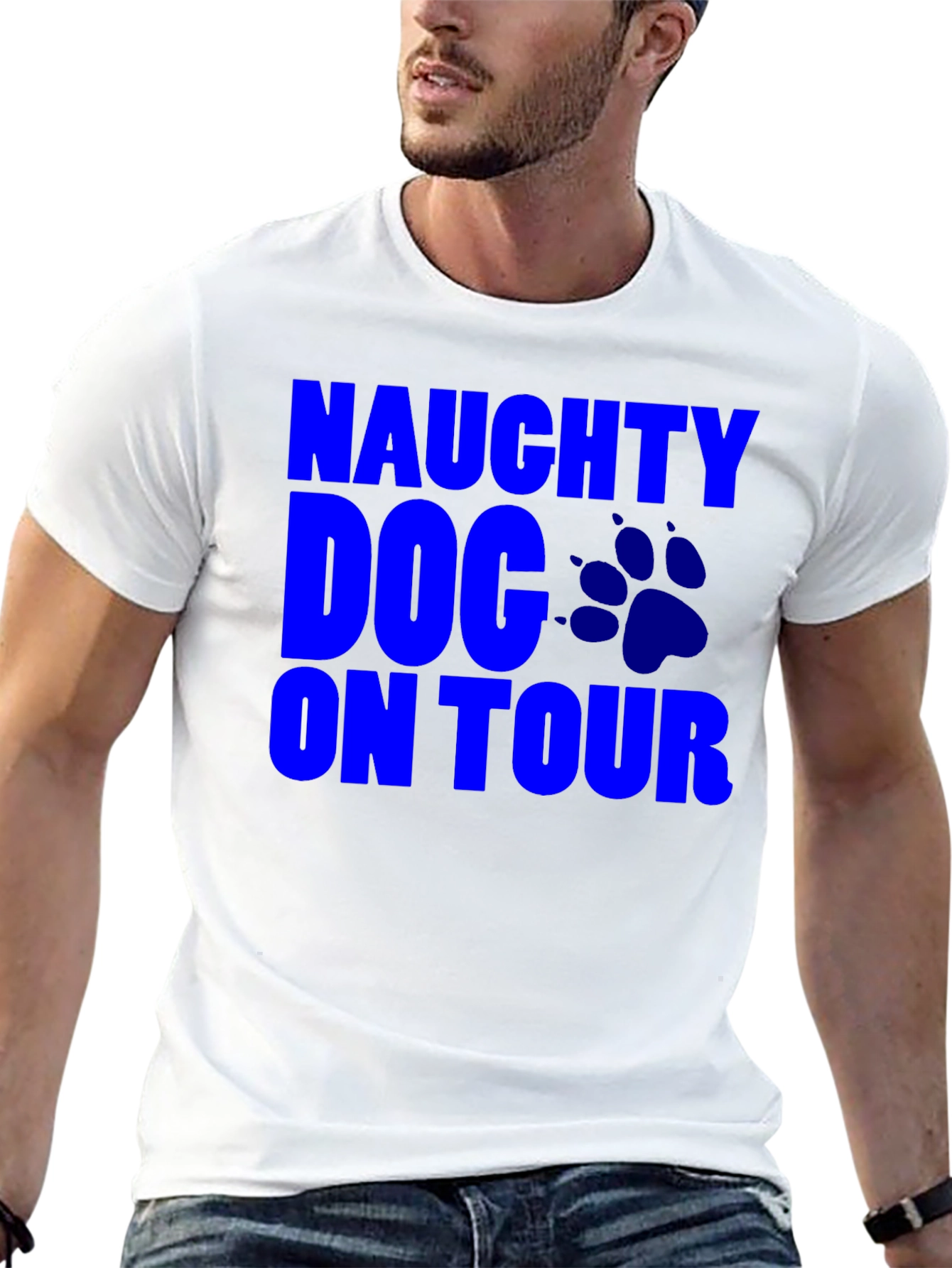 Naughty Dog On Tour T-Shirt Mens Black Tee