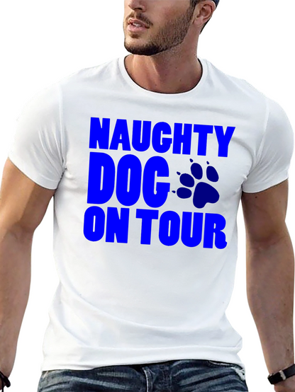 Naughty Dog On Tour T-Shirt Mens Black Tee