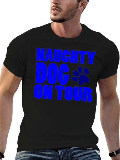 Naughty Dog On Tour T-Shirt Mens Black Tee