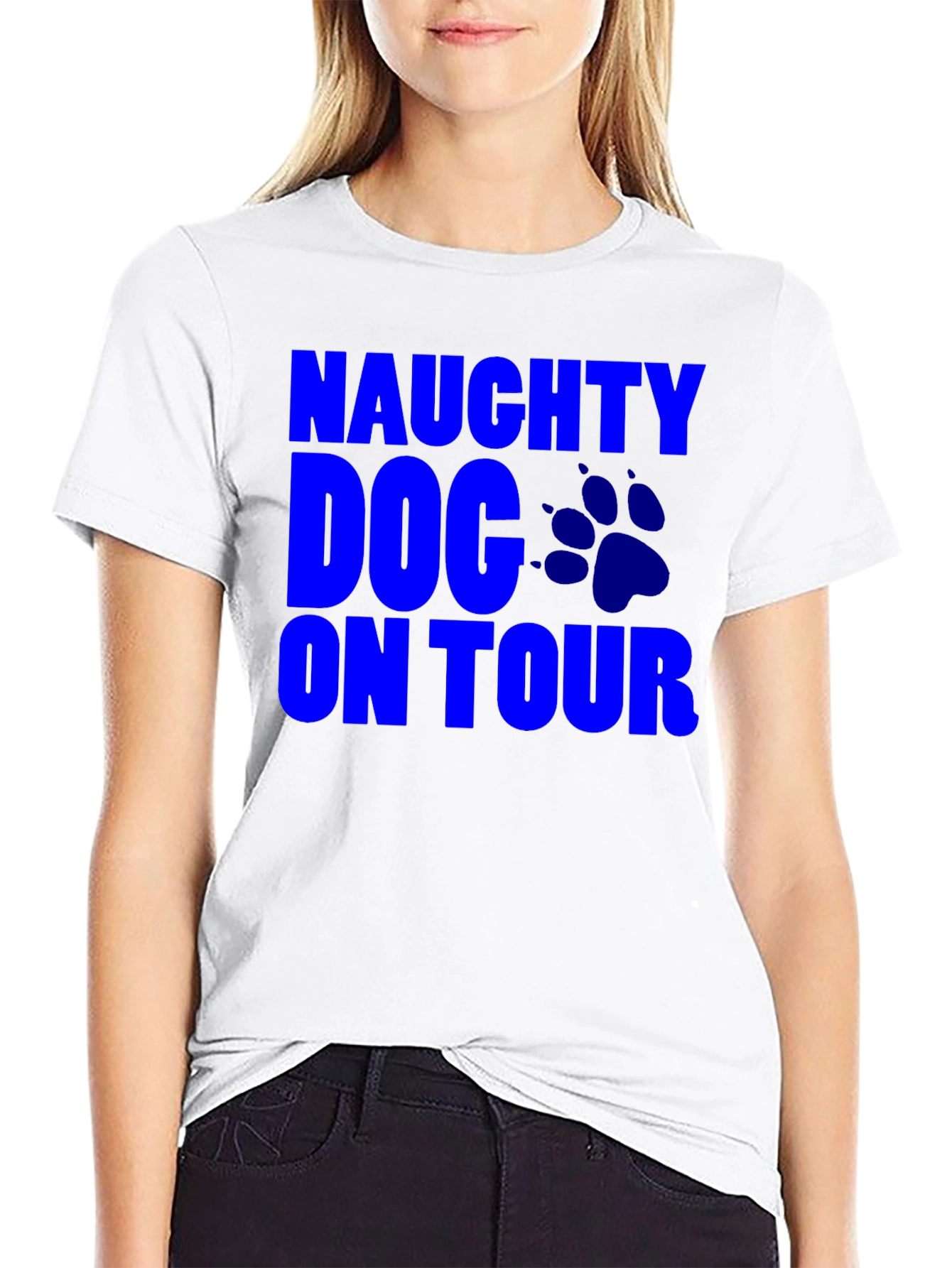 Naughty Dog On Tour T-Shirt Mens Black Tee