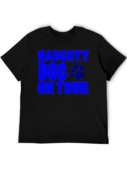 Naughty Dog On Tour T-Shirt Mens Black Tee
