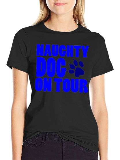Naughty Dog On Tour T-Shirt Mens Black Tee