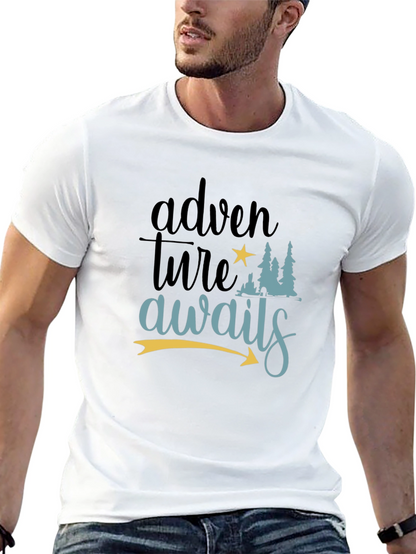 Adventure Awaits Graphic Tee - Mens Black T-Shirt