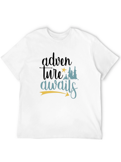 Adventure Awaits Graphic Tee - Mens Black T-Shirt