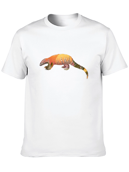 Pangolin Graphic Black T-Shirt - Unique Animal Tee