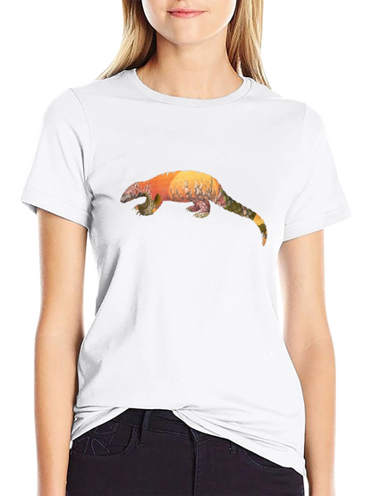 Pangolin Graphic Black T-Shirt - Unique Animal Tee
