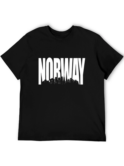 Norway Skyline Black T-Shirt