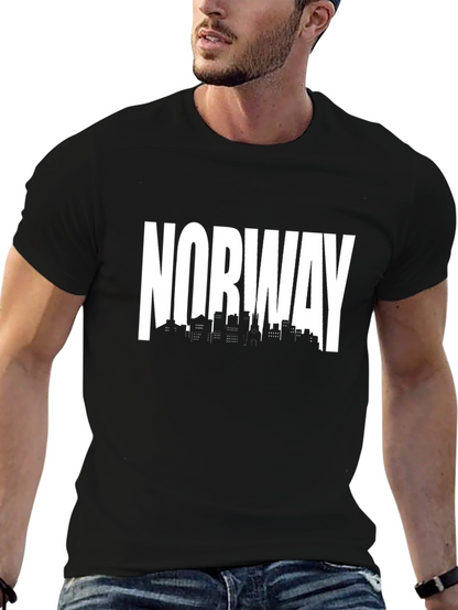 Norway Skyline Black T-Shirt