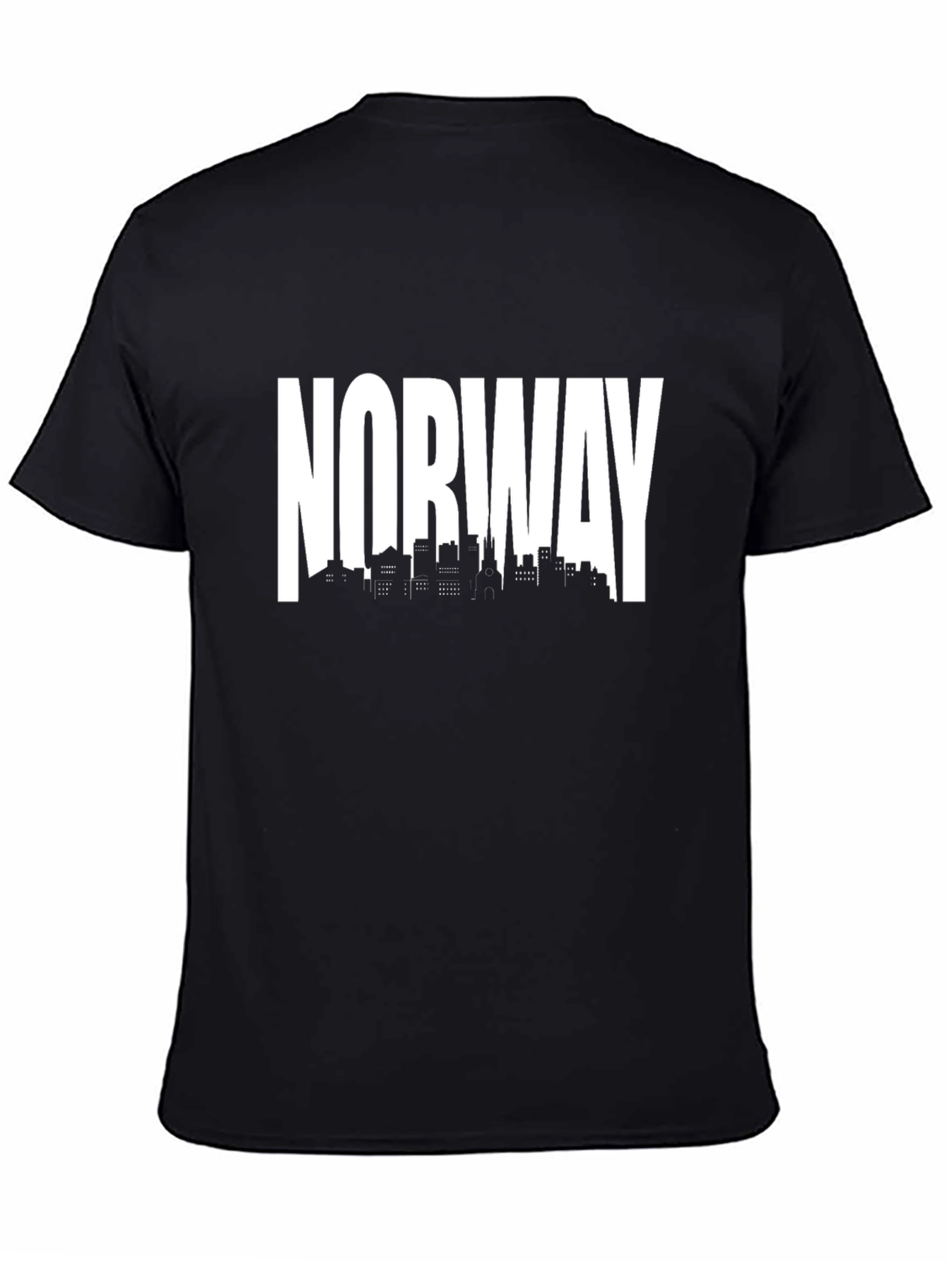 Norway Skyline Black T-Shirt