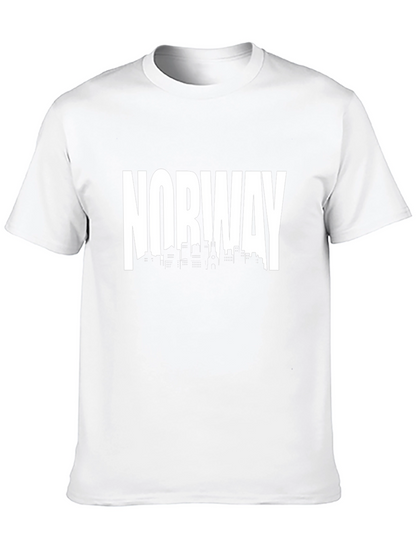 Norway Skyline Black T-Shirt