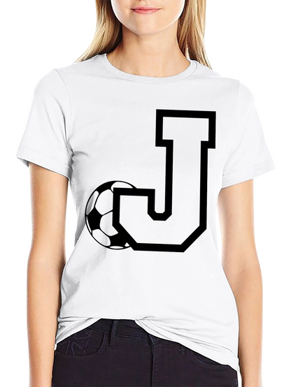 Initial J Soccer T-Shirt - Black