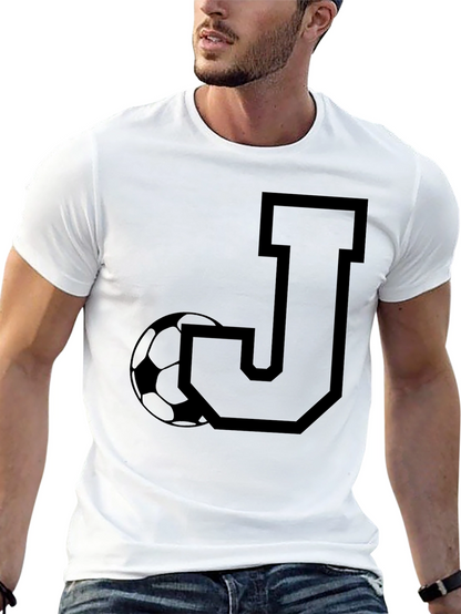 Initial J Soccer T-Shirt - Black