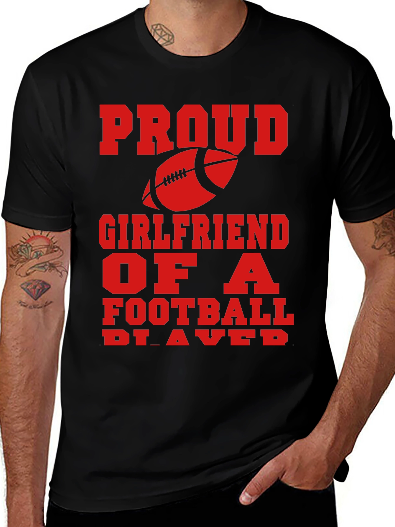 Proud Football Girlfriend Graphic Tee
