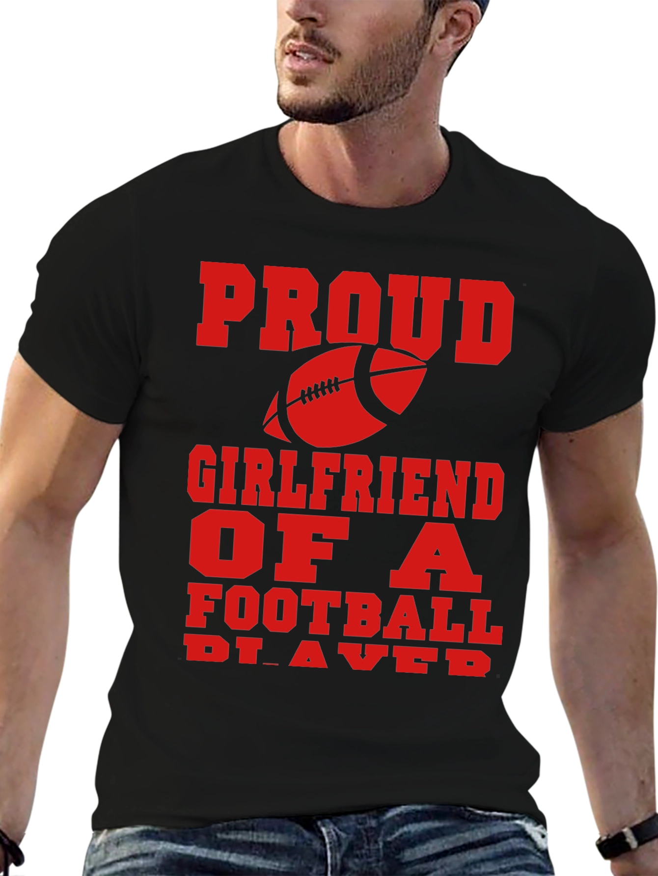 Proud Football Girlfriend Graphic Tee