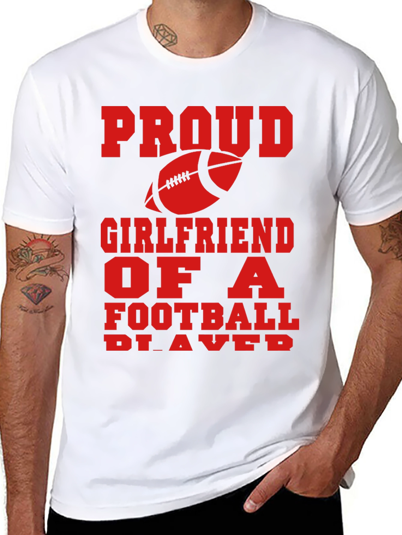 Proud Football Girlfriend Graphic Tee