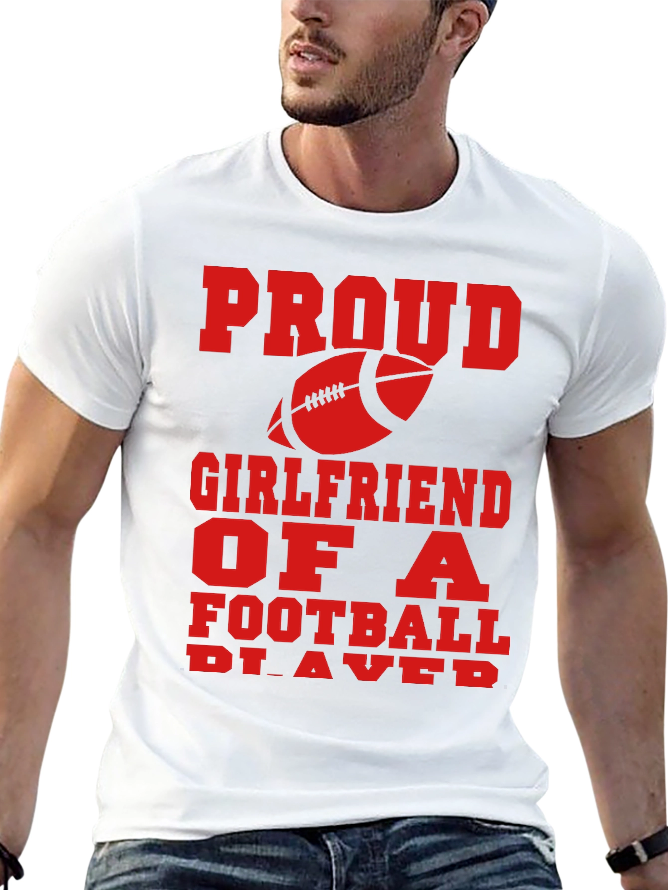 Proud Football Girlfriend Graphic Tee
