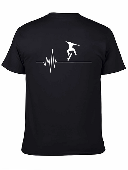 Skateboarding Heartbeat Tee - Extreme Sports T-Shirt