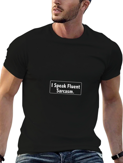 Fluent Sarcasm Black T-Shirt - Mens