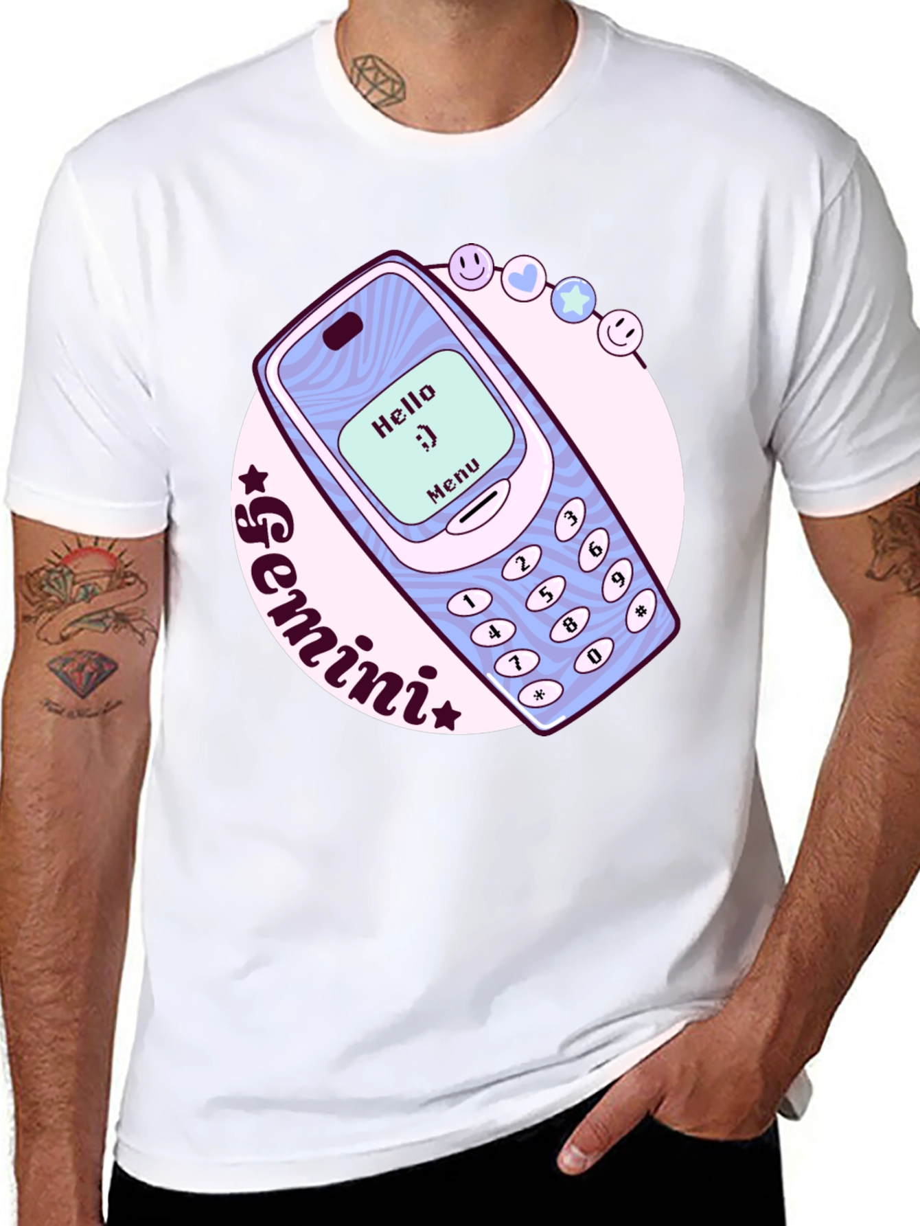 Gemini Zodiac Nokia Cell Phone T-Shirt