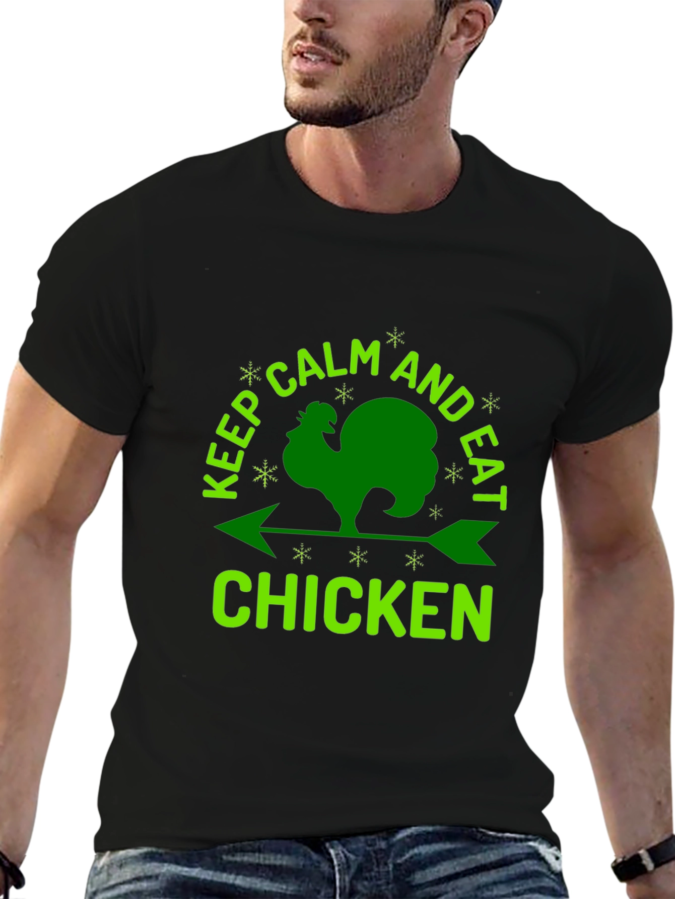 Keep Calm & Eat Chicken Graphic Tee
