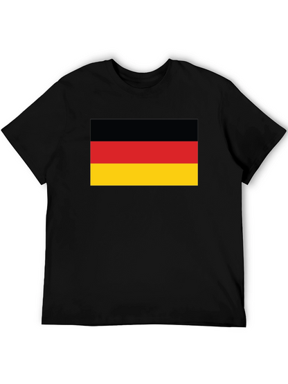 Germany Flag Graphic Tee - Black Cotton T-Shirt