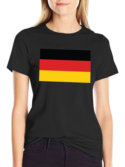 Germany Flag Graphic Tee - Black Cotton T-Shirt