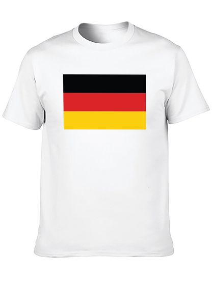 Germany Flag Graphic Tee - Black Cotton T-Shirt