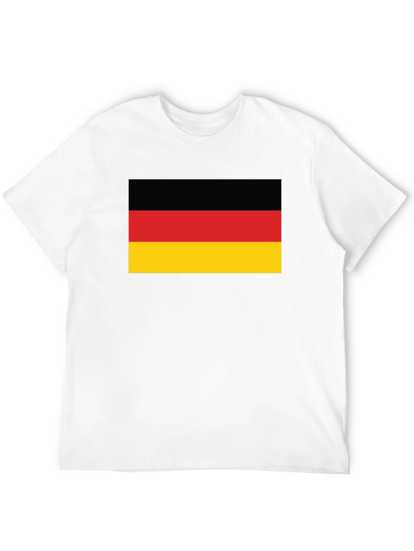 Germany Flag Graphic Tee - Black Cotton T-Shirt