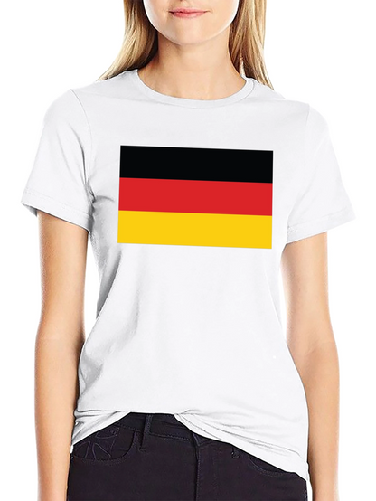 Germany Flag Graphic Tee - Black Cotton T-Shirt