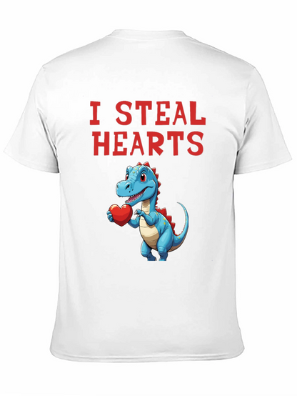 I Steal Hearts Dinosaur Valentines Day T-Shirt