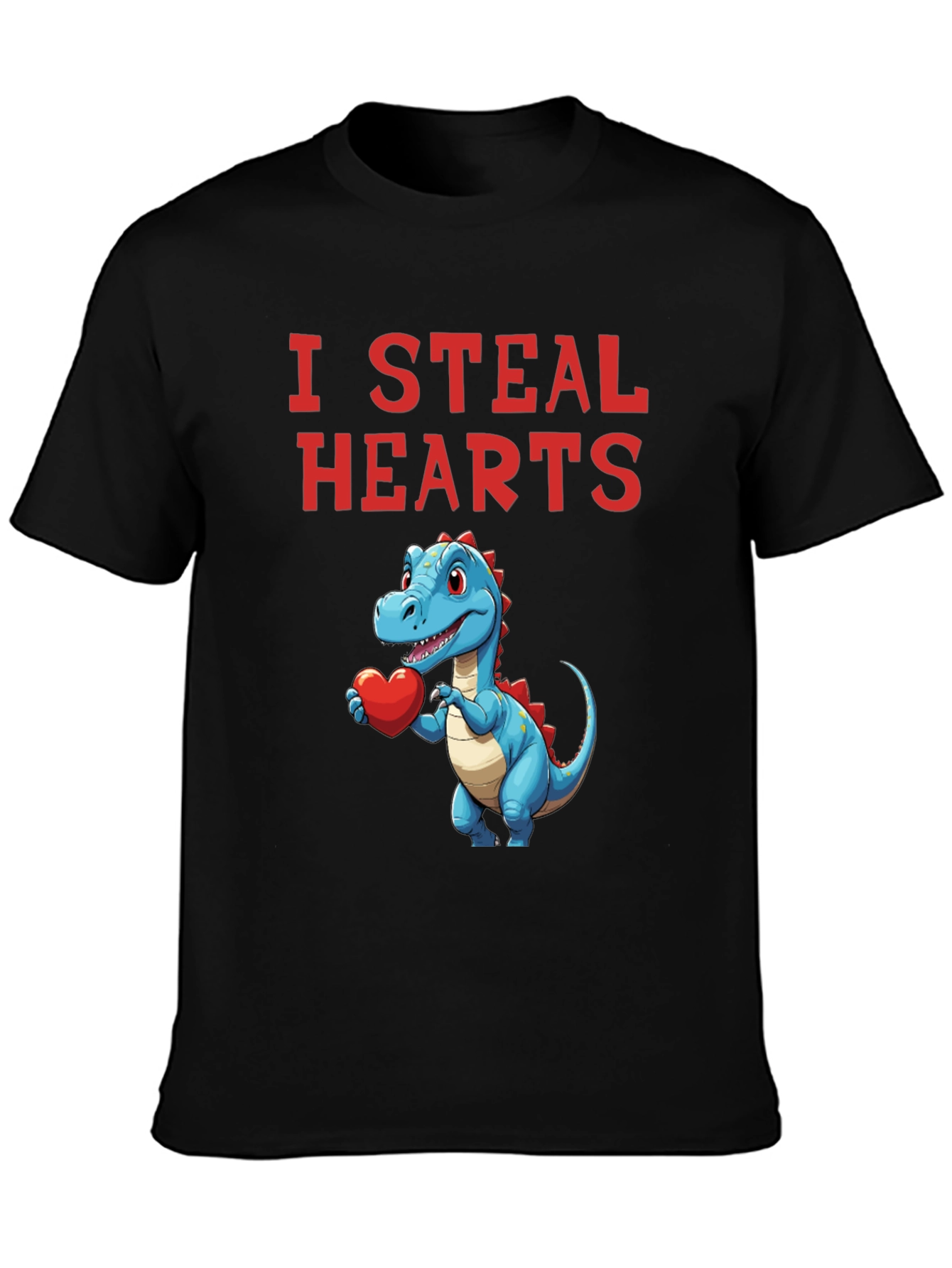 I Steal Hearts Dinosaur Valentines Day T-Shirt