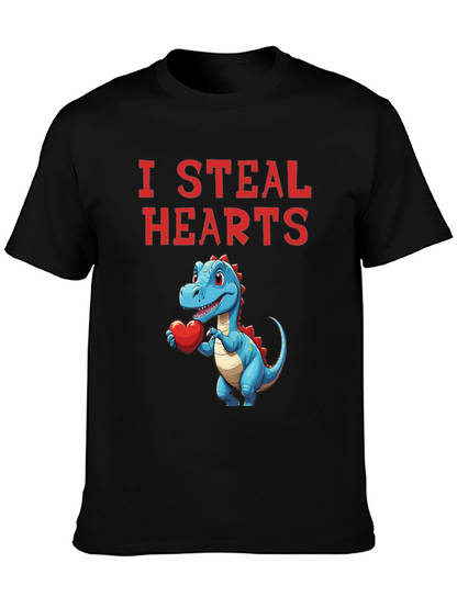 I Steal Hearts Dinosaur Valentines Day T-Shirt