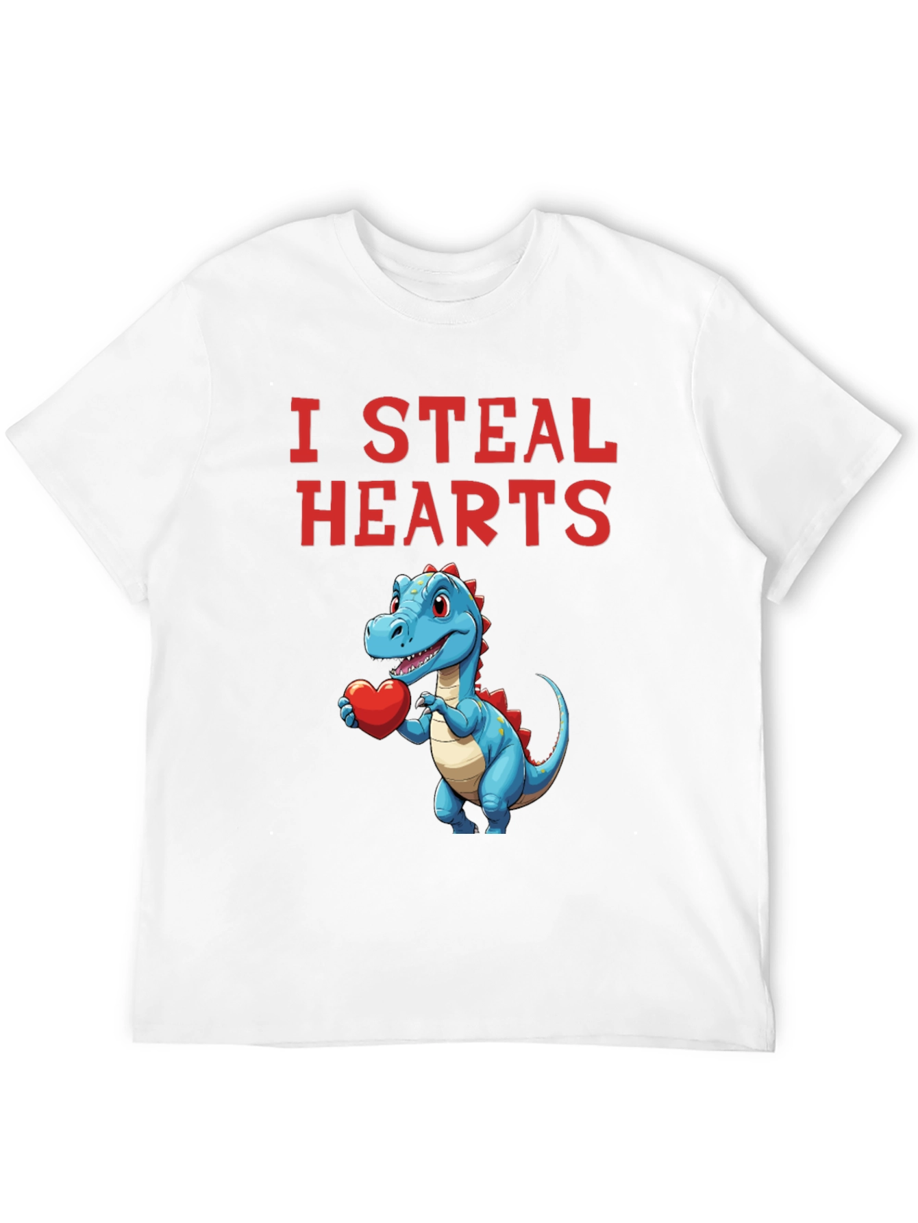 I Steal Hearts Dinosaur Valentines Day T-Shirt