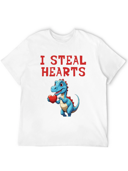 I Steal Hearts Dinosaur Valentines Day T-Shirt
