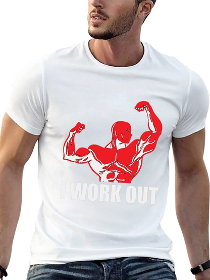 I Work Out Graphic Tee - Black