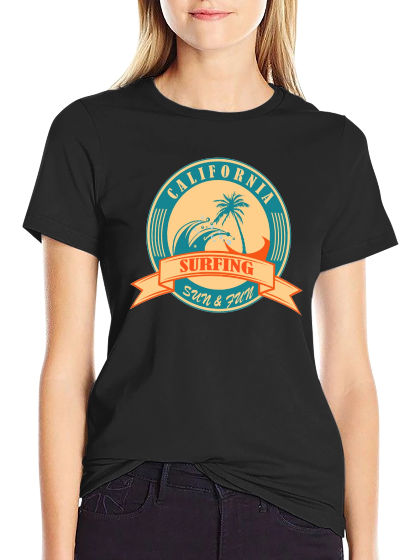 California Surfing Graphic T-Shirt - Sun & Fun