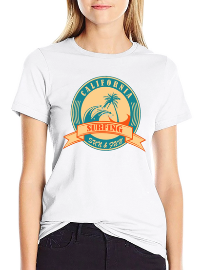 California Surfing Graphic T-Shirt - Sun & Fun
