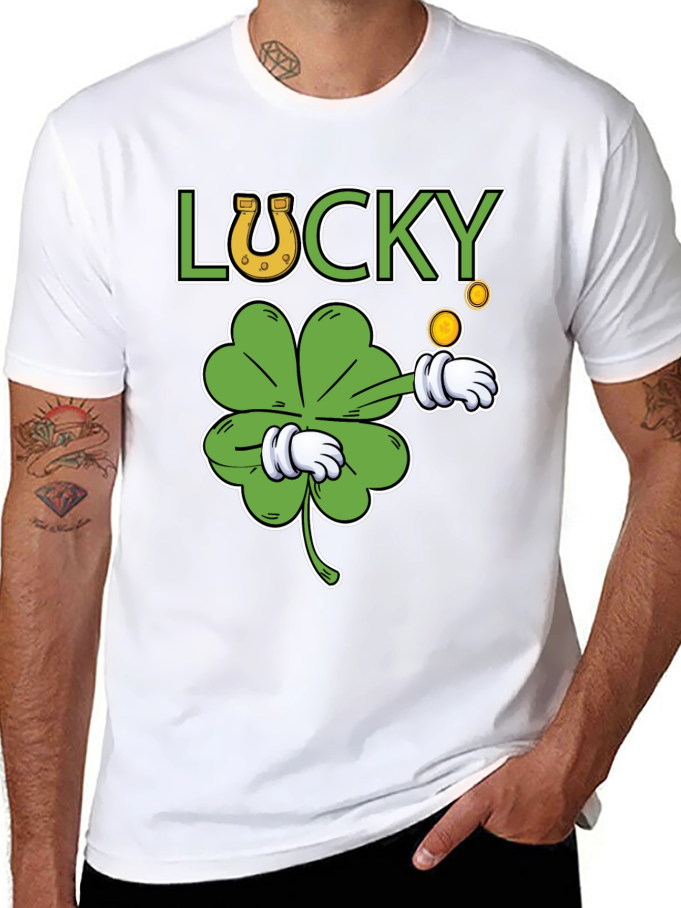 Lucky Clover Graphic T-Shirt - St. Patricks Day Tee