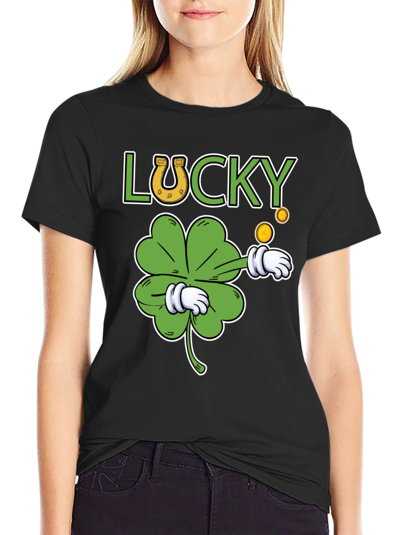 Lucky Clover Graphic T-Shirt - St. Patricks Day Tee