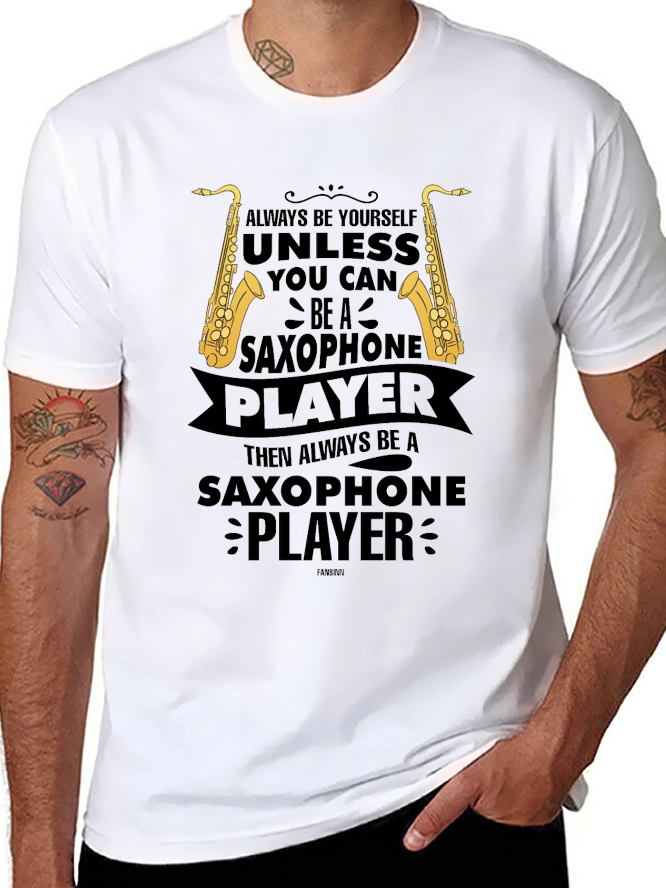 Saxophone Player Graphic T-Shirt - Always Be Yourself