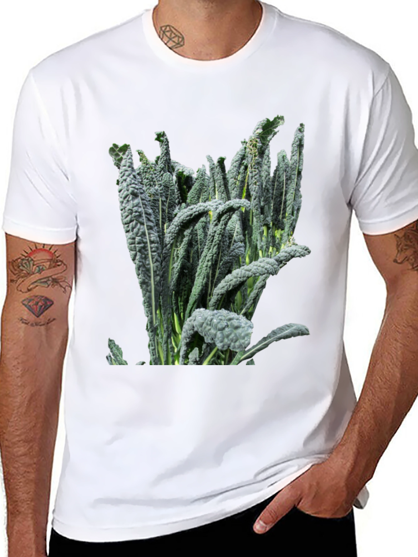 Kale Graphic Black T-Shirt