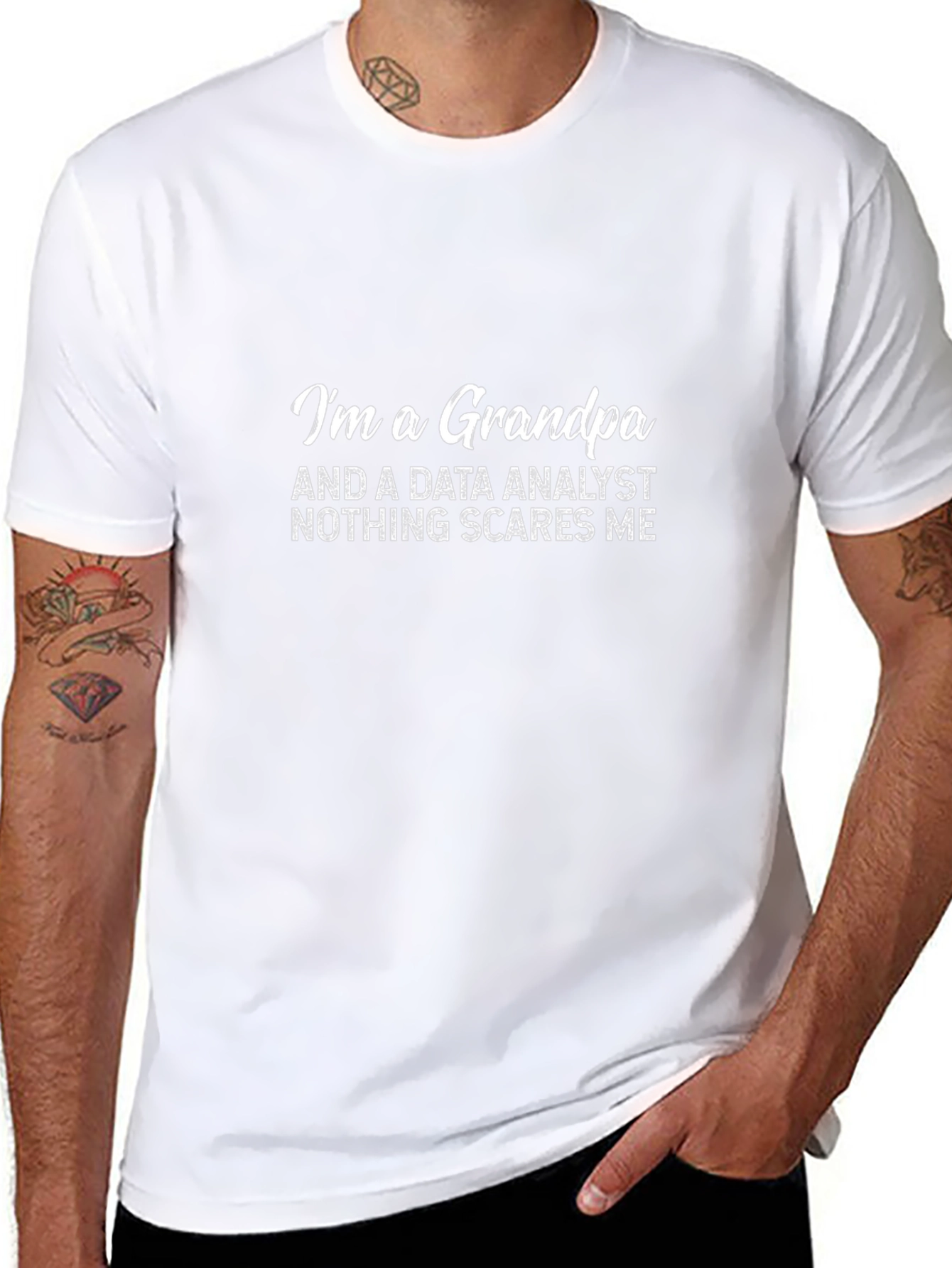 Data Analyst Grandpa T-Shirt - Nothing Scares Me!