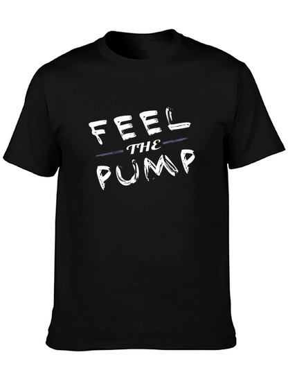 Feel the Pump Black Graphic T-Shirt