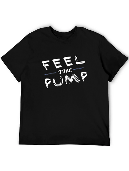 Feel the Pump Black Graphic T-Shirt