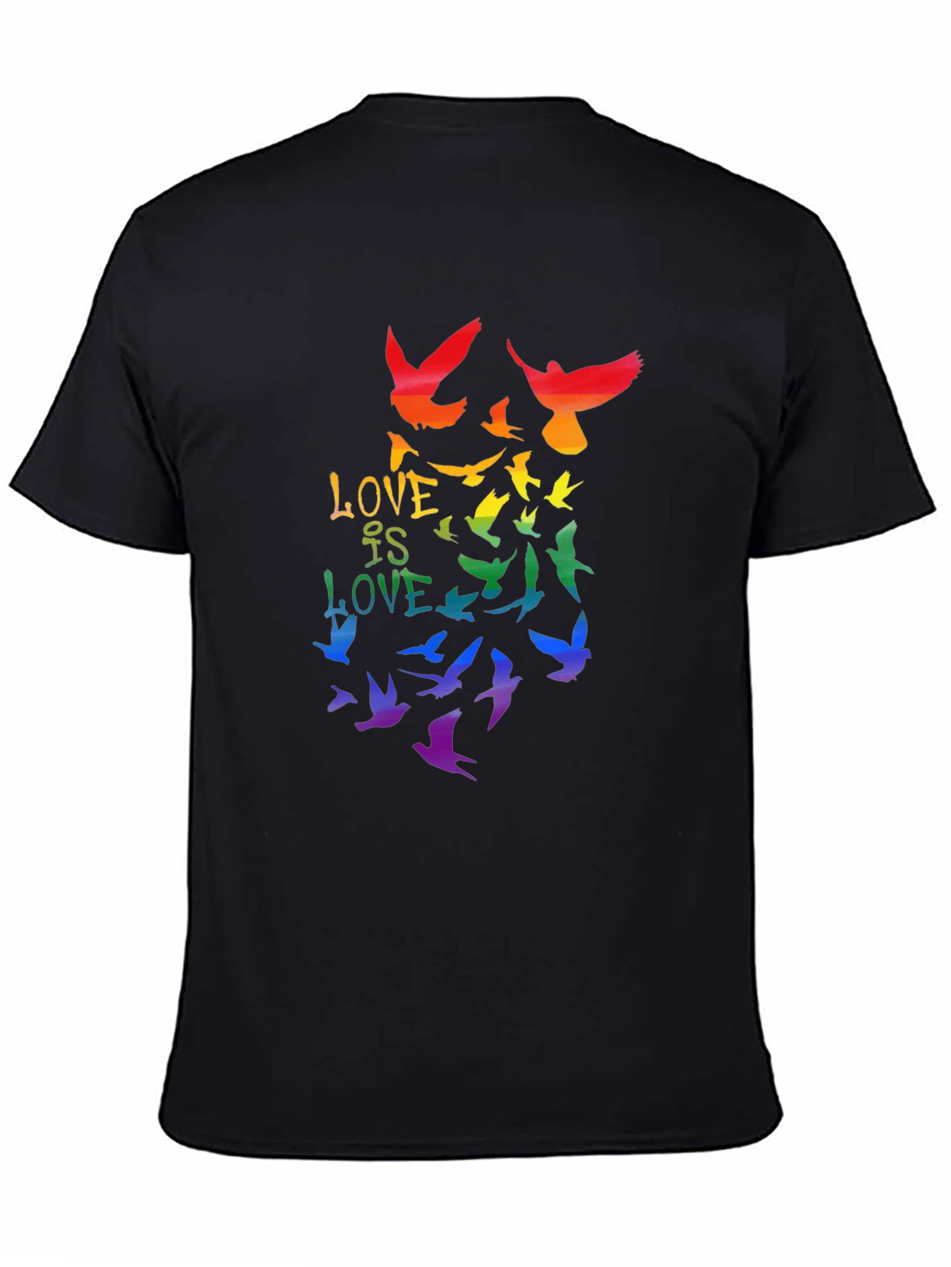 Love is Love Rainbow Birds Graphic Tee