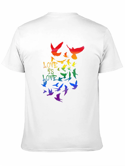 Love is Love Rainbow Birds Graphic Tee