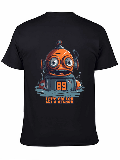 Fun Robot Graphic T-Shirt - Lets Splash!